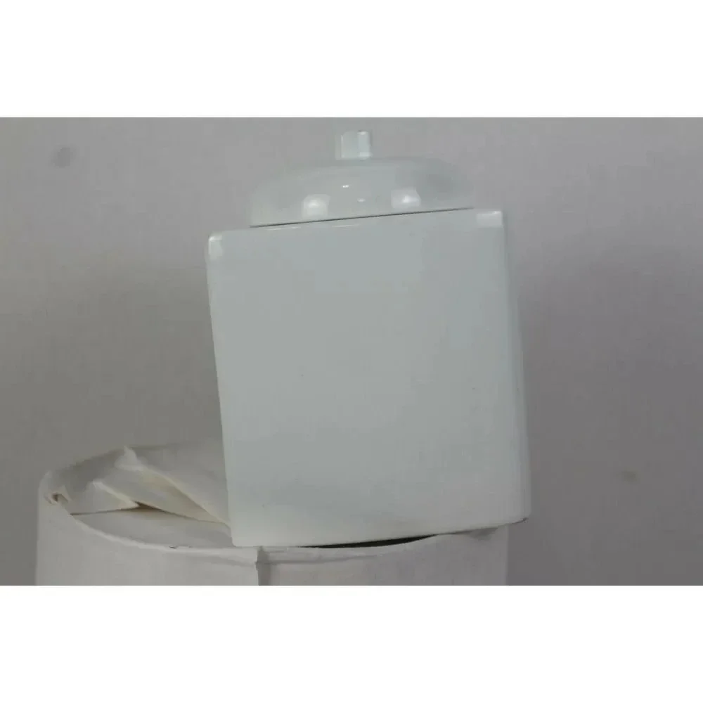 MIKASA white canister 7inch tall 6inch wide